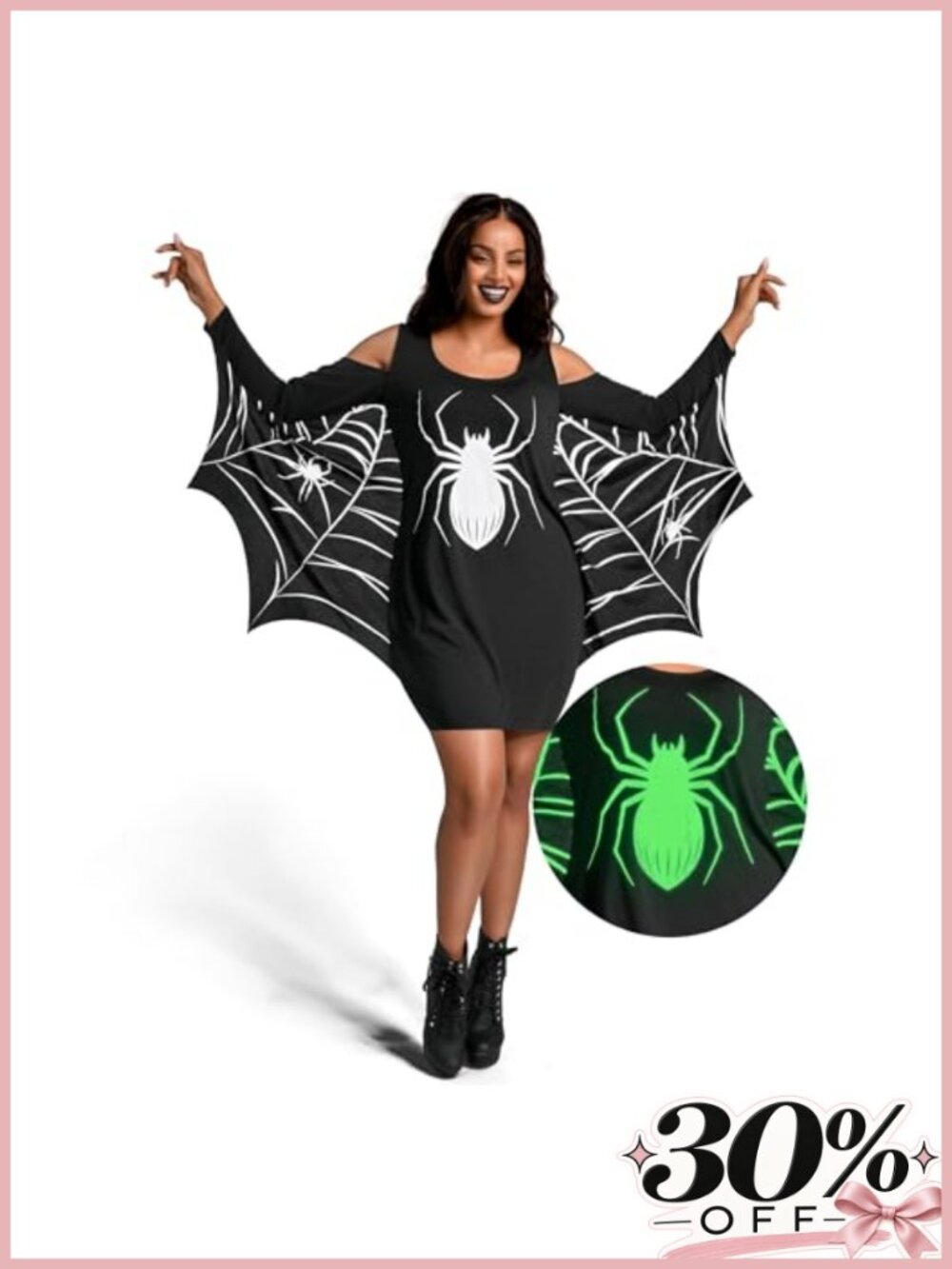 Women's Spider Dress Costume Long Sleeve Polyester Halloween Cosplay Party